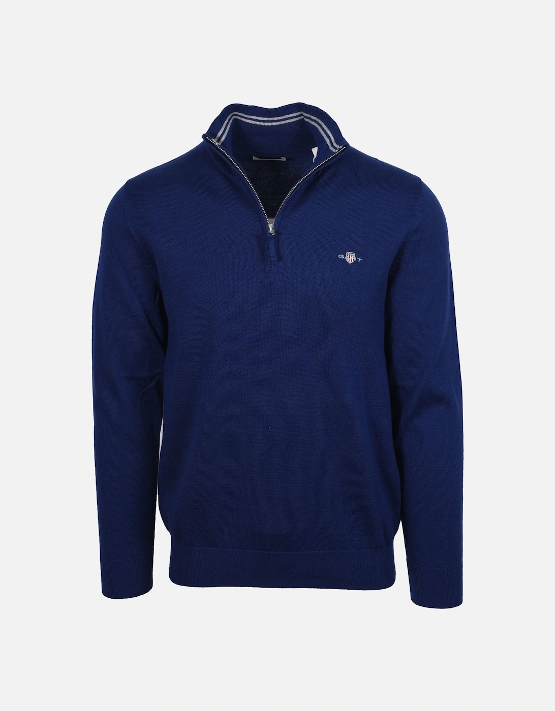 CLASSIC COTTON HALF ZIP RICH NAVY, 4 of 3