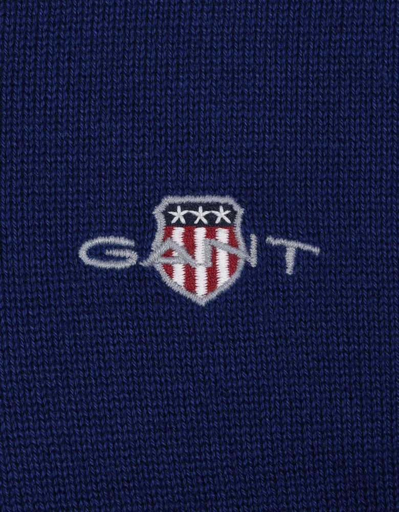 CLASSIC COTTON HALF ZIP RICH NAVY