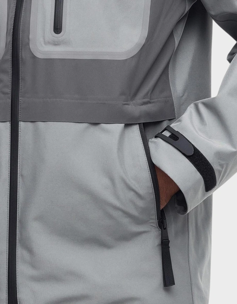 International Men's Chevin Waterproof Concealed Hood Rain Anorak Grey