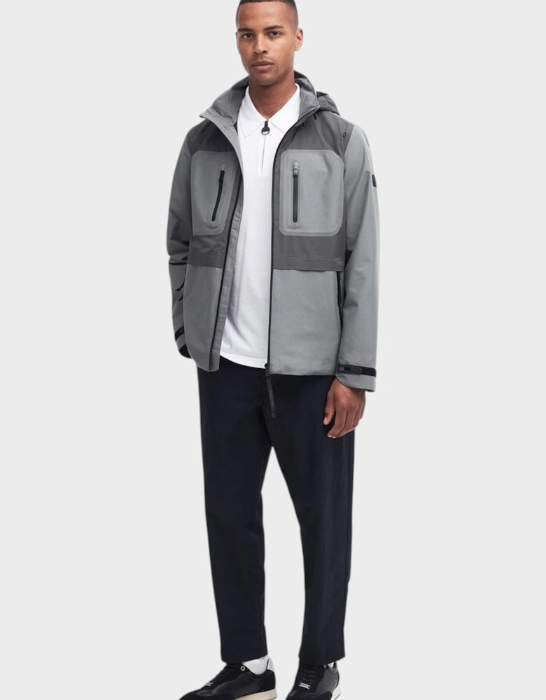 International Men's Chevin Waterproof Concealed Hood Rain Anorak Grey