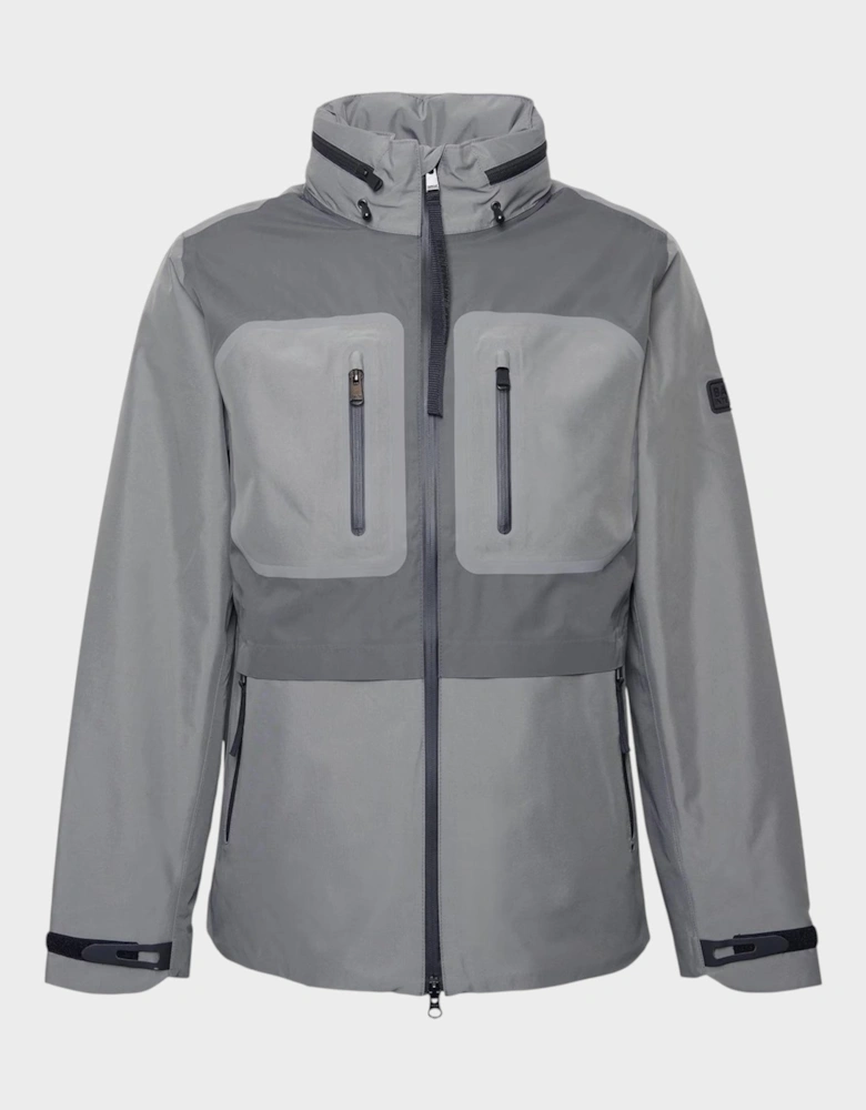 International Men's Chevin Waterproof Concealed Hood Rain Anorak Grey