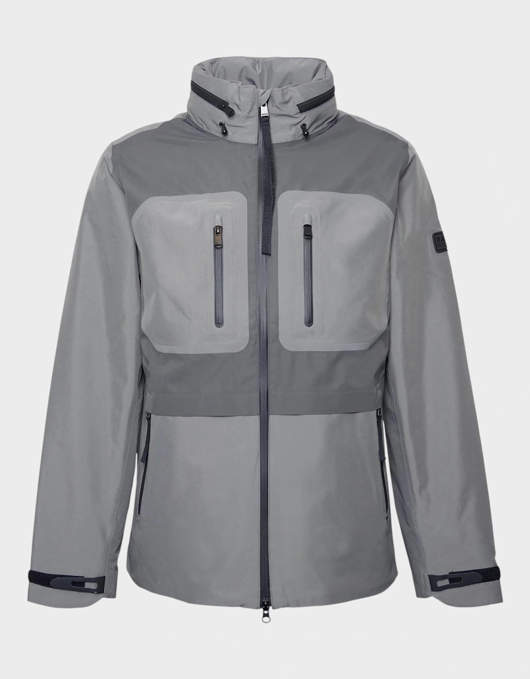 Barbour Barbour Men's Chevin Waterproof Concealed Hood Rain Anorak Grey