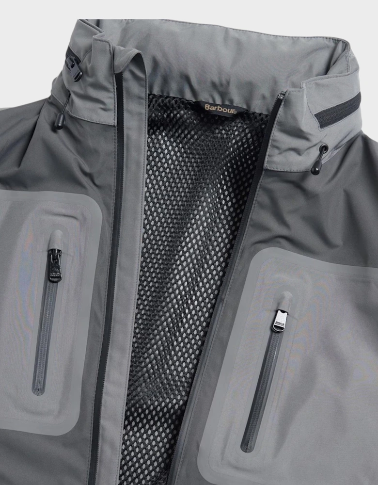 International Men's Chevin Waterproof Concealed Hood Rain Anorak Grey