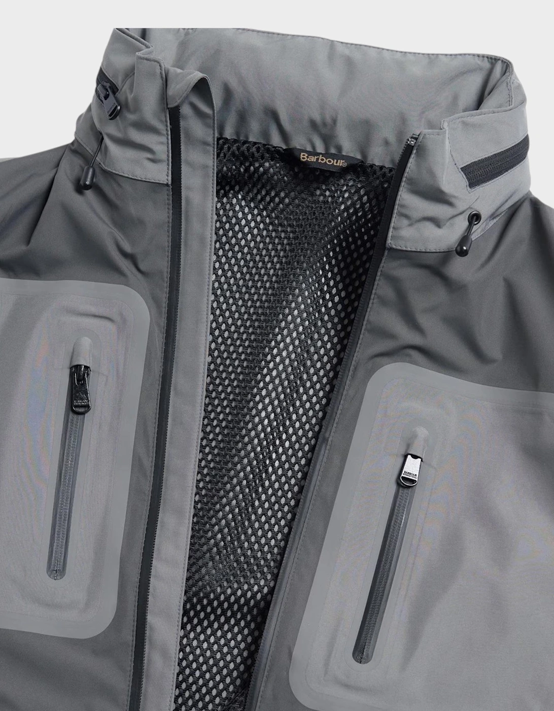 International Men's Chevin Waterproof Concealed Hood Rain Anorak Grey