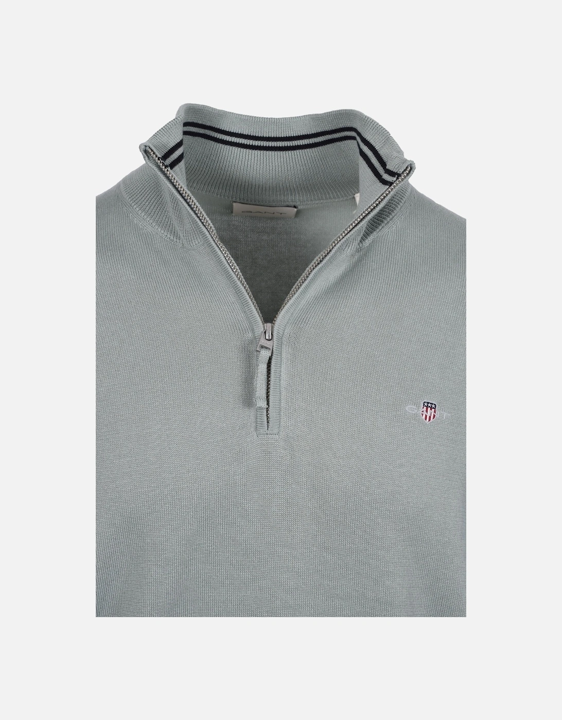 CLASSIC COTTON HALF ZIP CERAMIC GREY