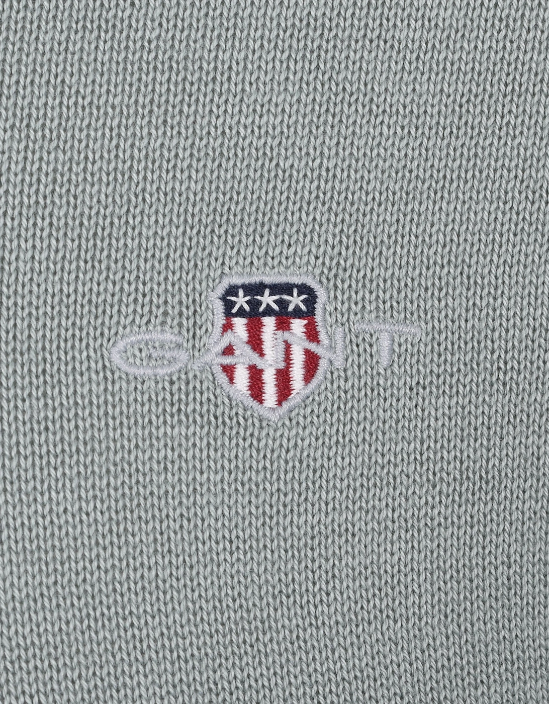 CLASSIC COTTON HALF ZIP CERAMIC GREY