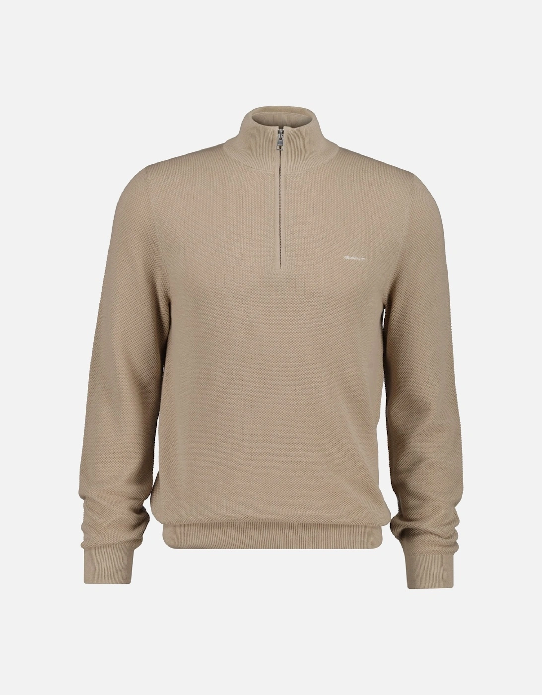 Cotton Piqué Half-Zip Sweatshirt, 3 of 2