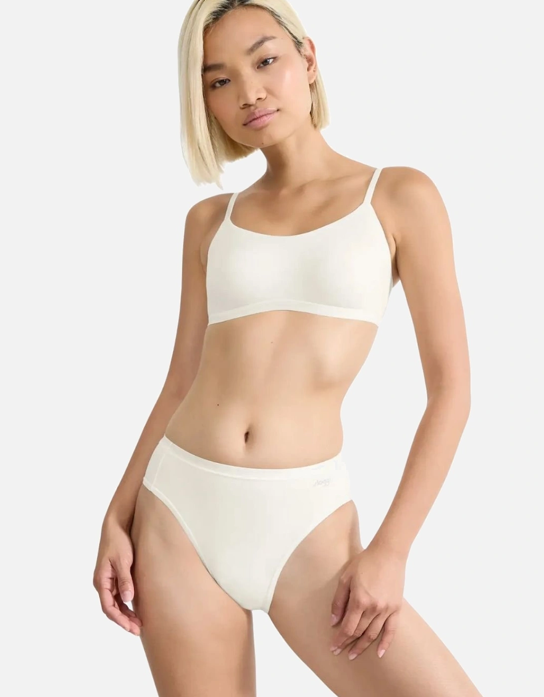 Go Daily Cotton 3-Pack Tai Briefs, Silk White