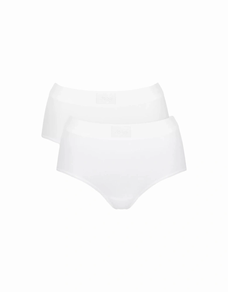 Double Comfort 2-Pack Maxi Briefs, White