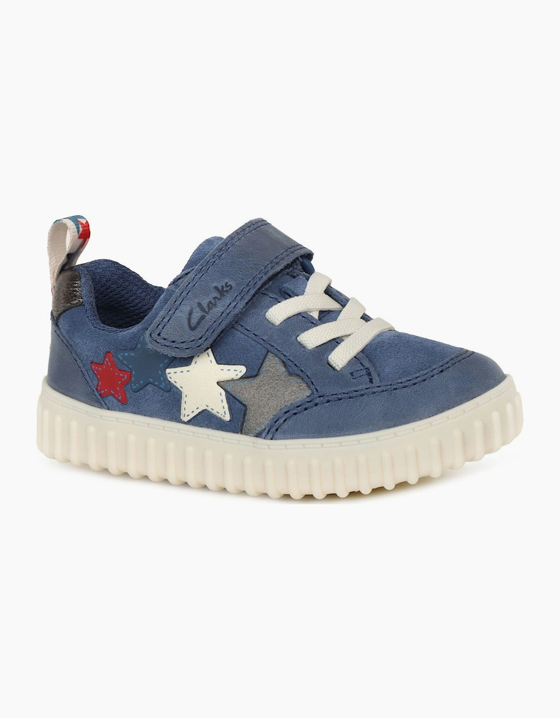 Clarks Boys Navy  Cove Go T First Shoes - Size 5/G (Wide) Kids