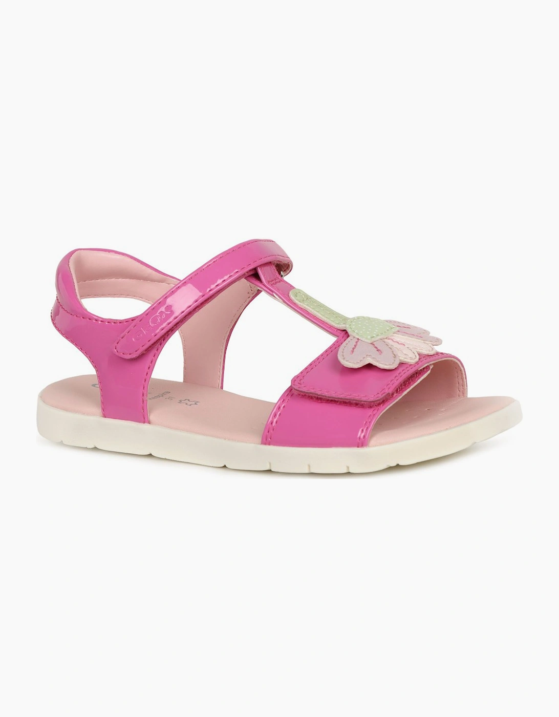 Geox Girls Pink 'S Joyfoot T-Bar Sandals  1 (Older)/F (Standard) Junior 1/33 Kids