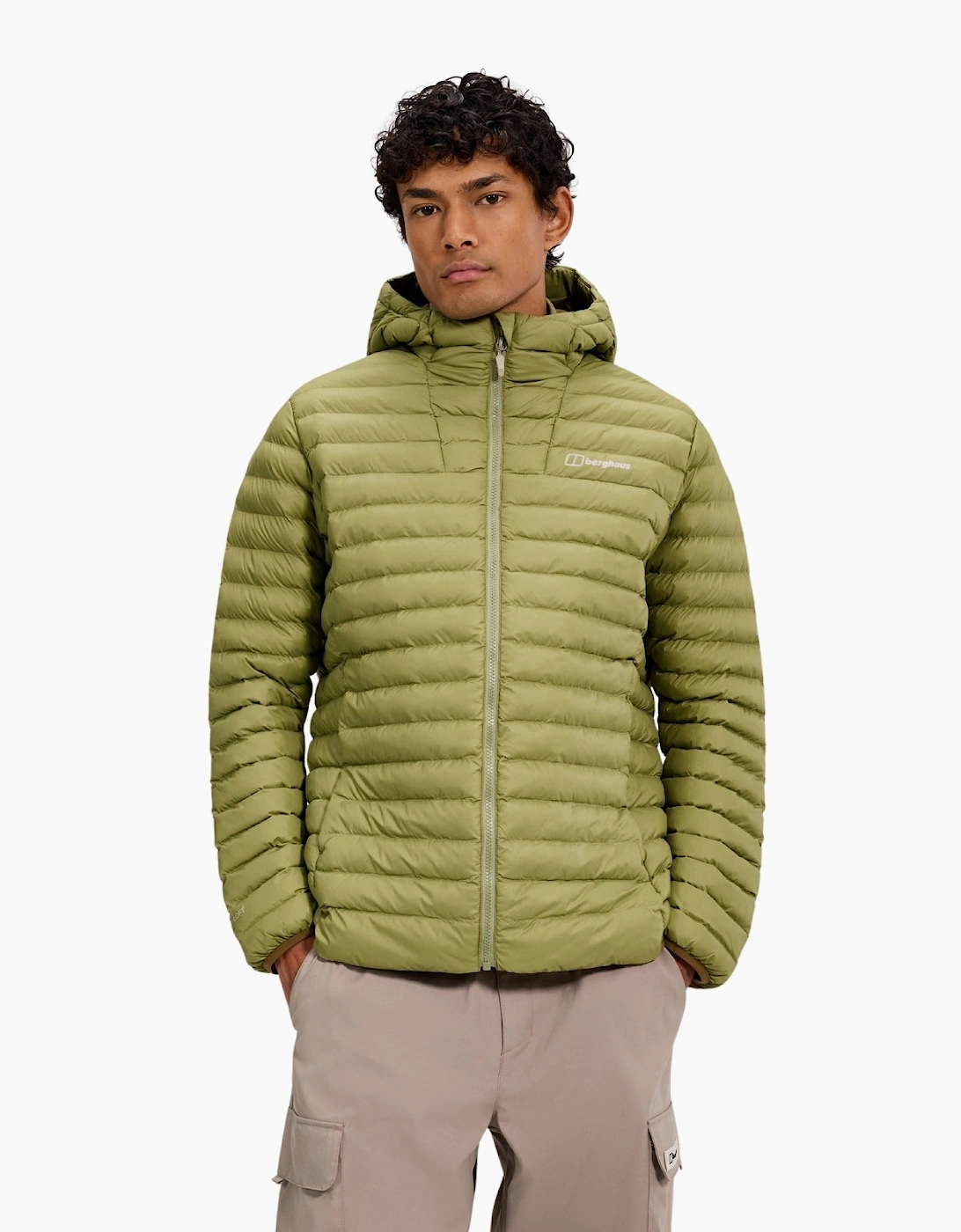 Berghaus Men's Green Vaskye Padded Hooded Jacket - Size 44/Regular
