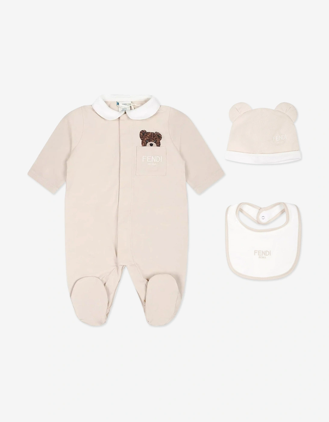 Baby Bear Babygrow Gift Set in Beige, 6 of 5