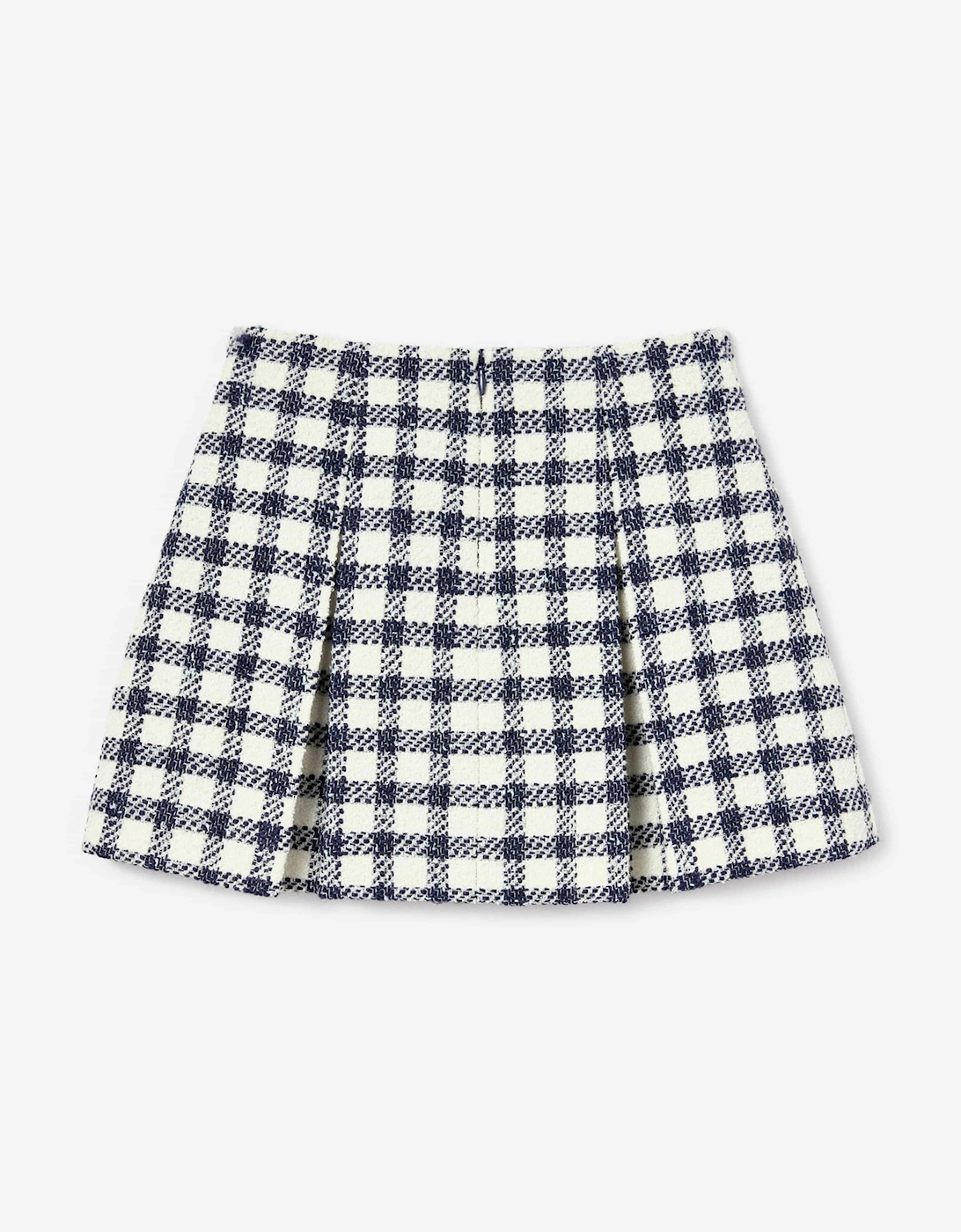 Girls Check Boucle Skirt in Navy