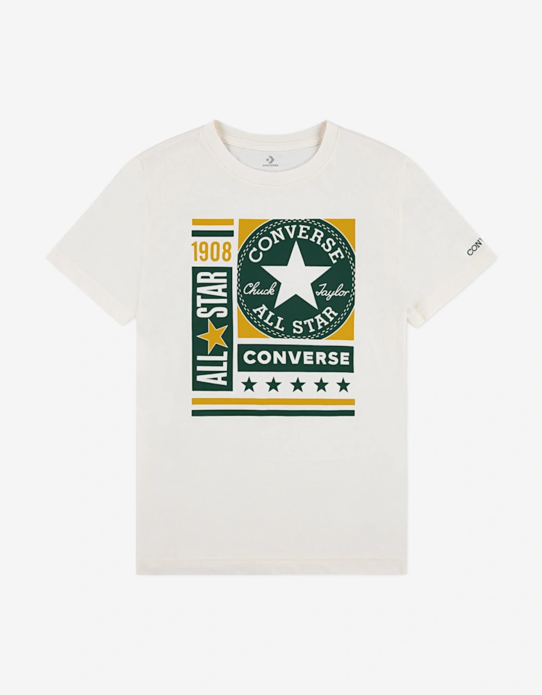 Boys CTP Block Logo T-Shirt in Ivory