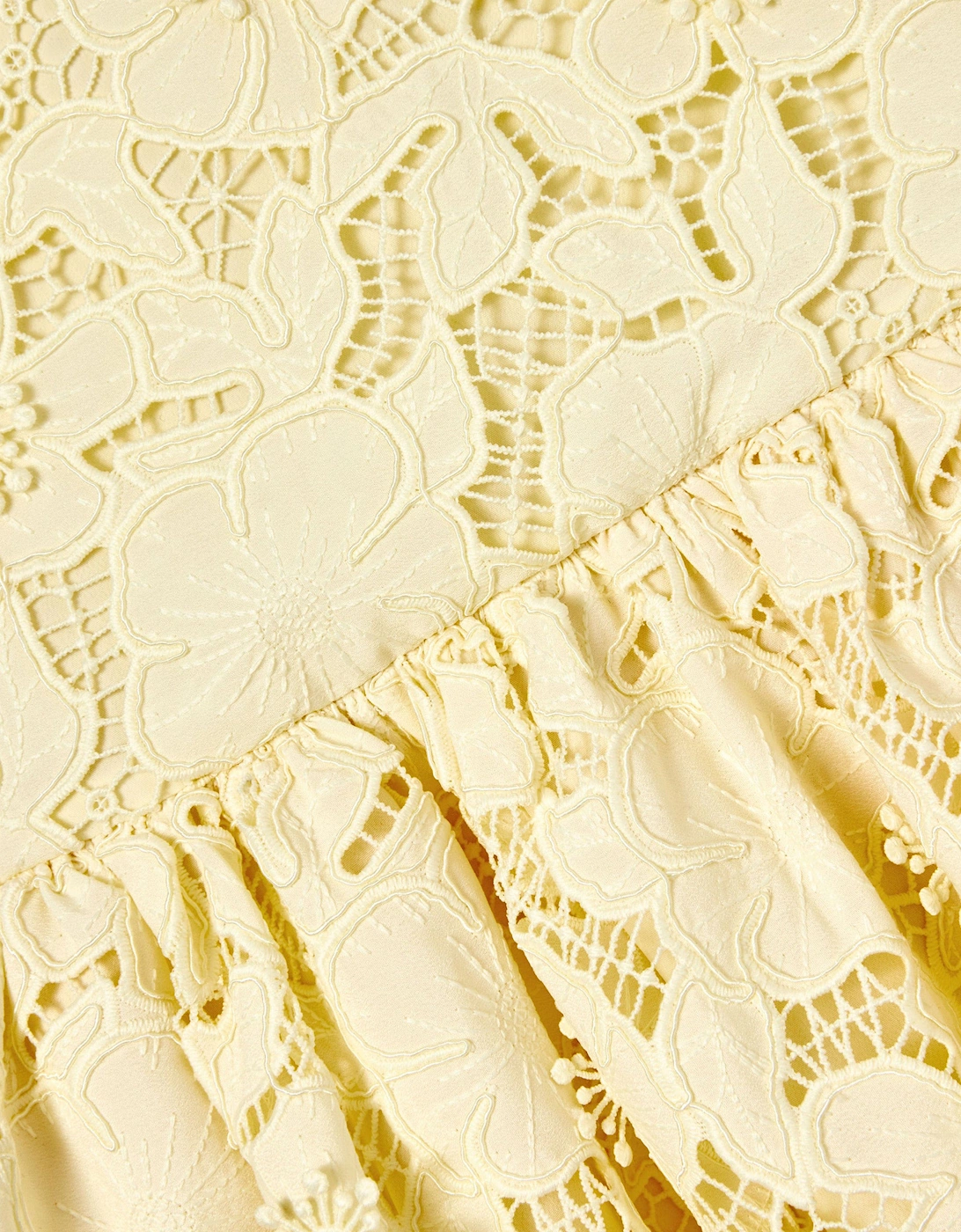 Girls Sleeveless Lace Dress in Yellow