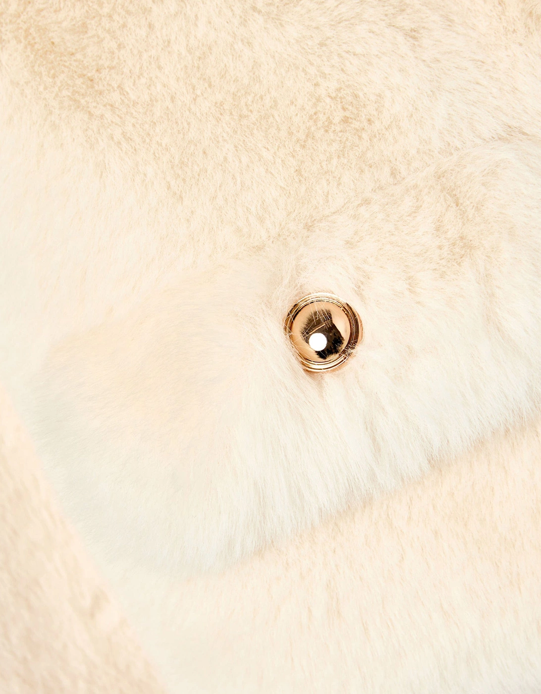 Girls Faux Fur Jacket in Ivory