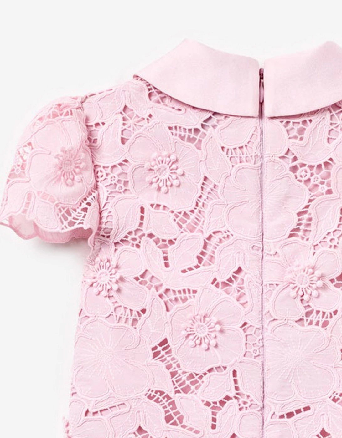 Girls Lace Flower Dress in Pink