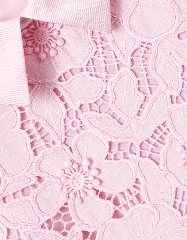 Girls Lace Flower Dress in Pink