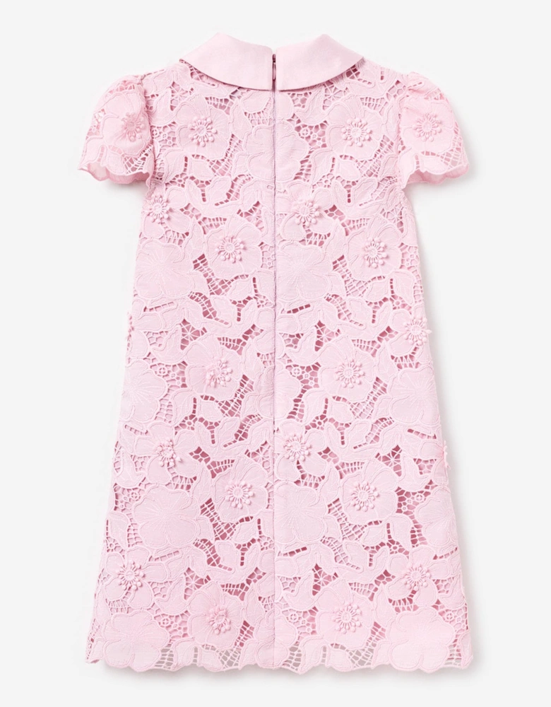 Girls Lace Flower Dress in Pink
