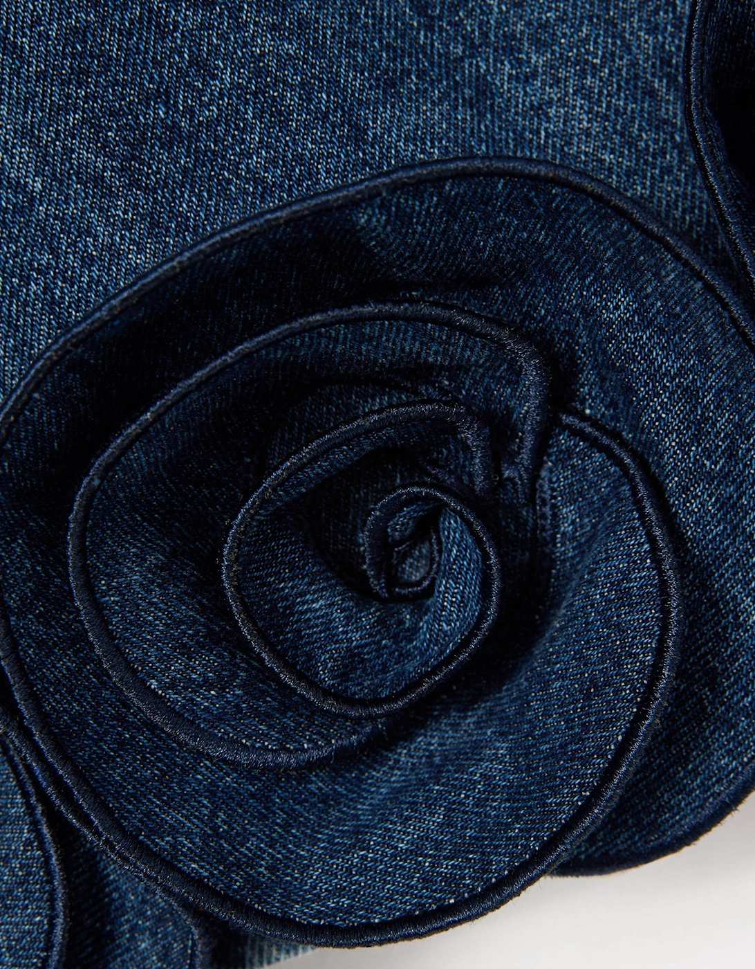 Girls Denim Flower Dress in Blue