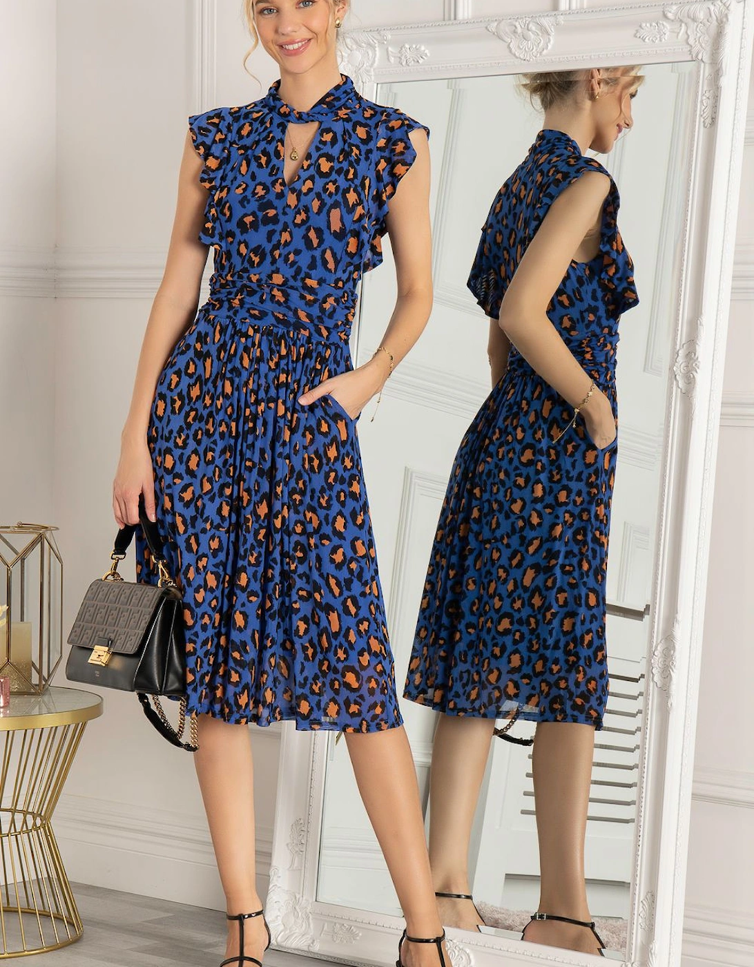 Alaine Frill Shoulder Mesh Dress, 2 of 1