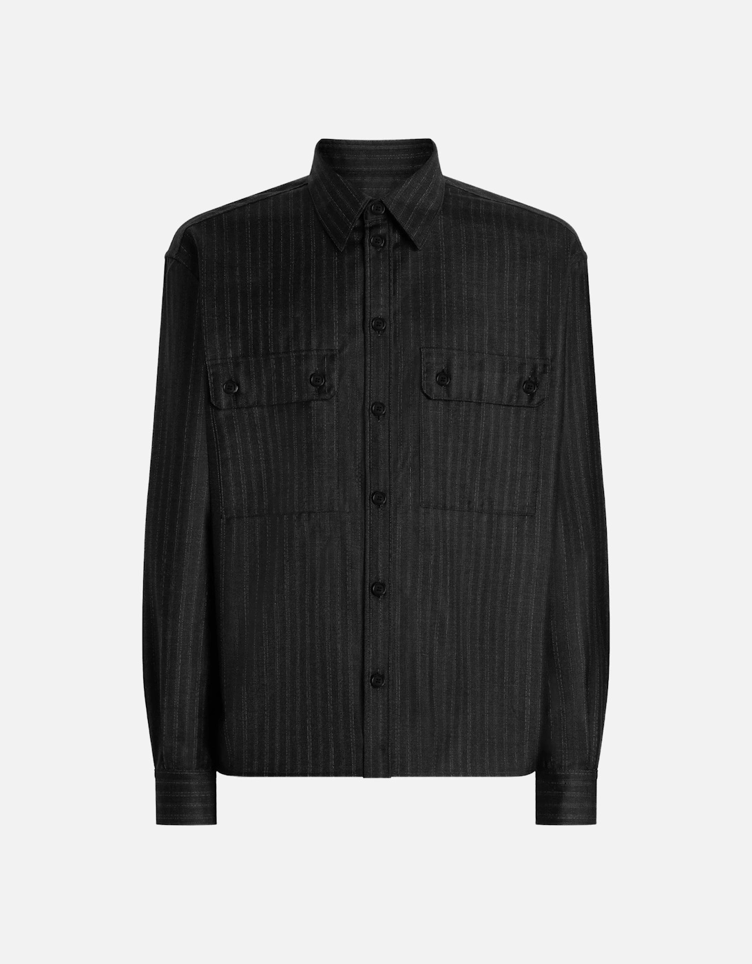 Over Fit Pin Stripe Shirt Black, 6 of 5