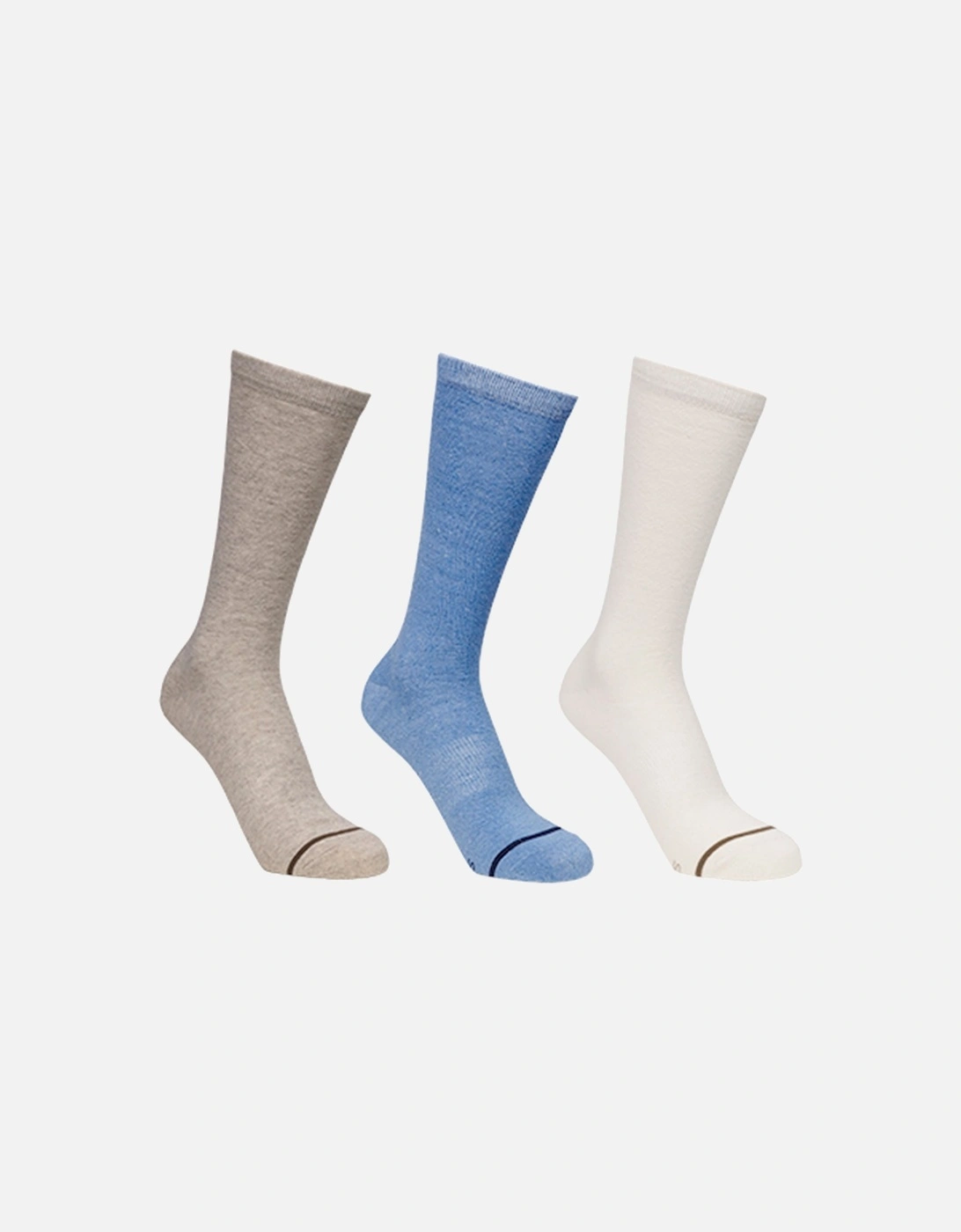 Unisex Heathan 3 Pack Crew Socks, 2 of 1