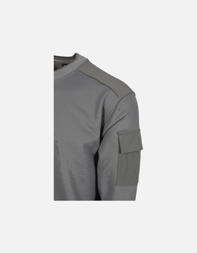 Boss Orange FUNCTIONAL SWEATSHIRT OPEN GREY