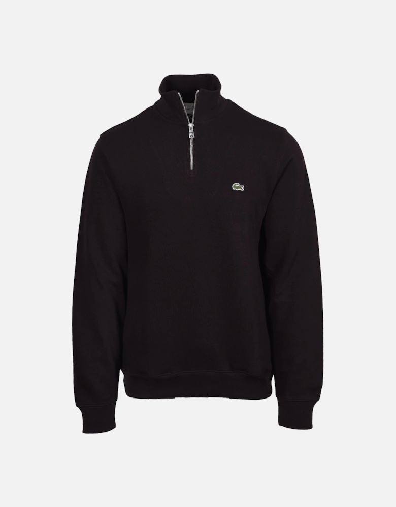 HALF ZIP SWEATSHIRT BROWN