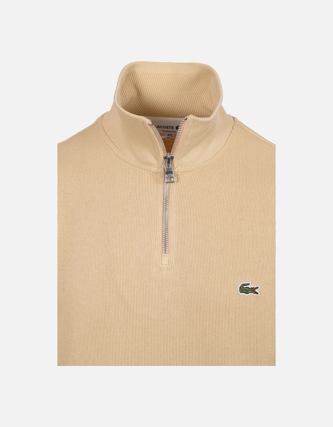 HALF ZIP SWEATSHIRT BEIGE