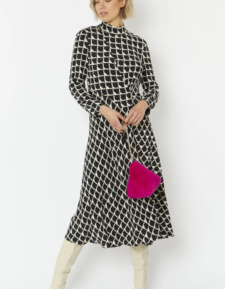 Pink Pyramid Faux Fur Bag