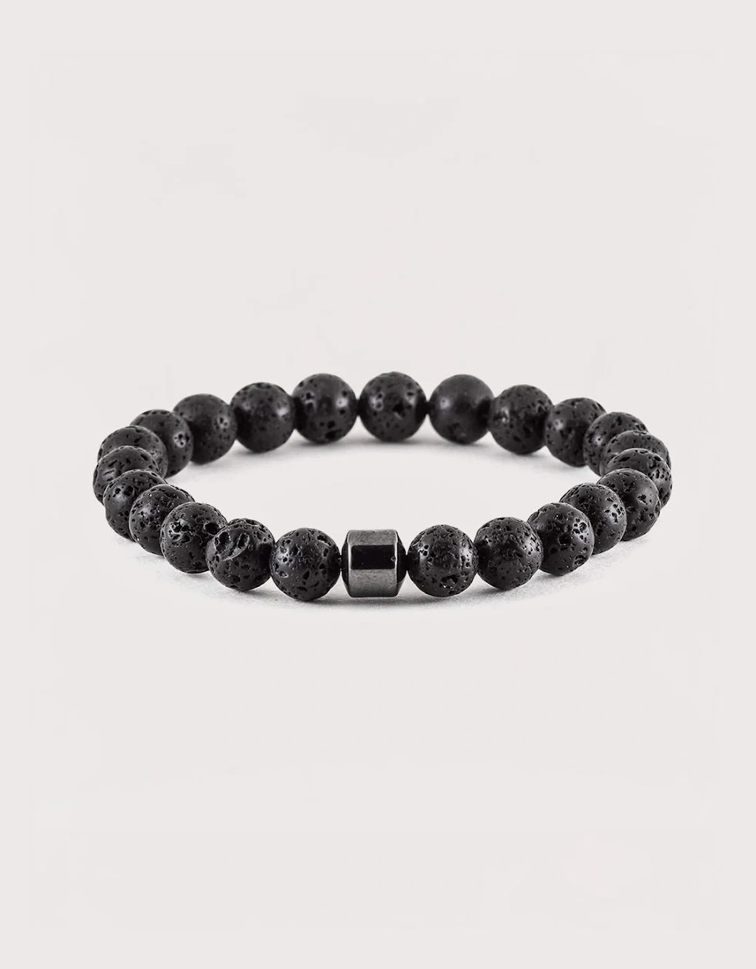 Lava Stone Beaded Stretch Bracelet