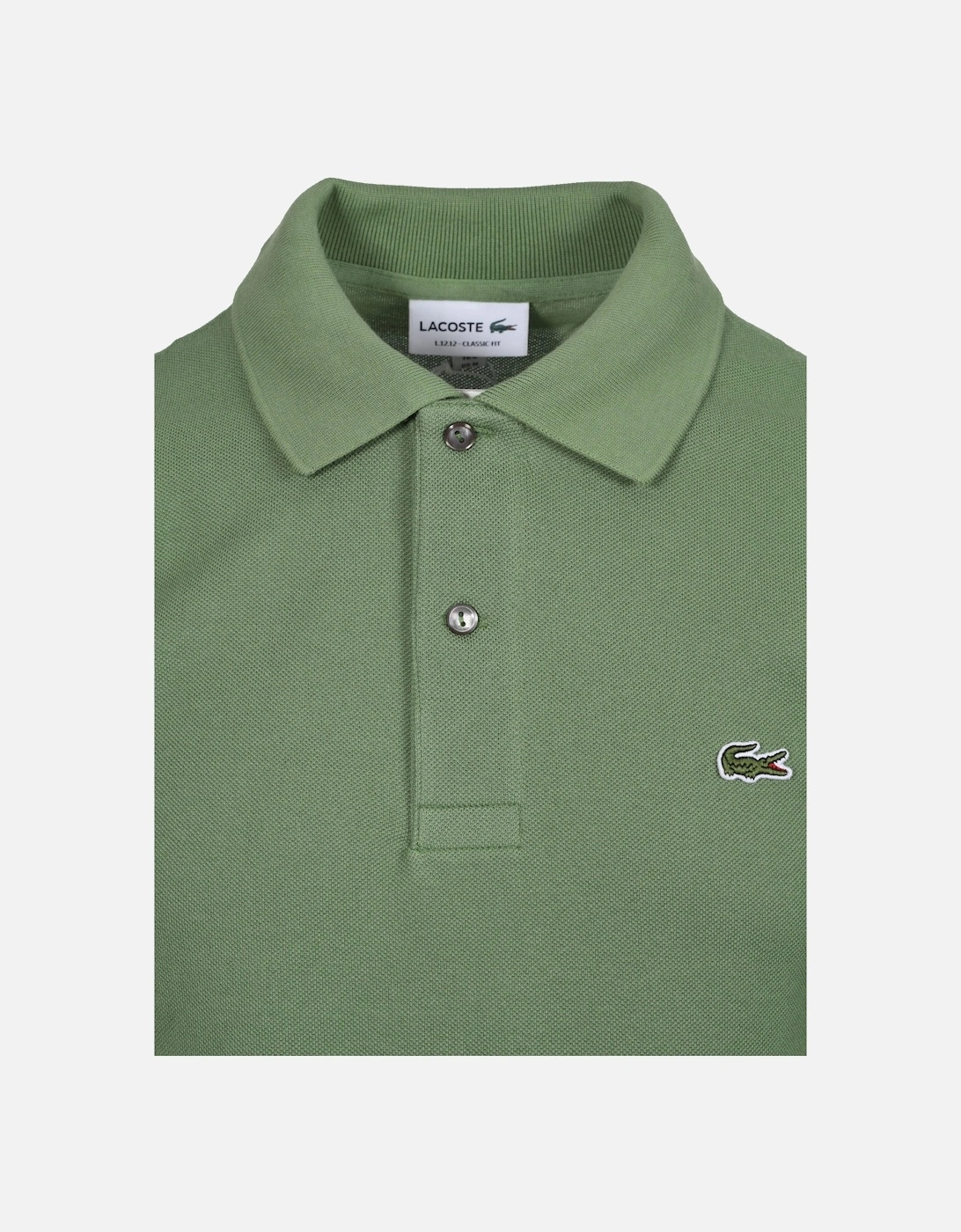 L.12.12 Pique Cotton Polo Shirt LIGHT GREEN