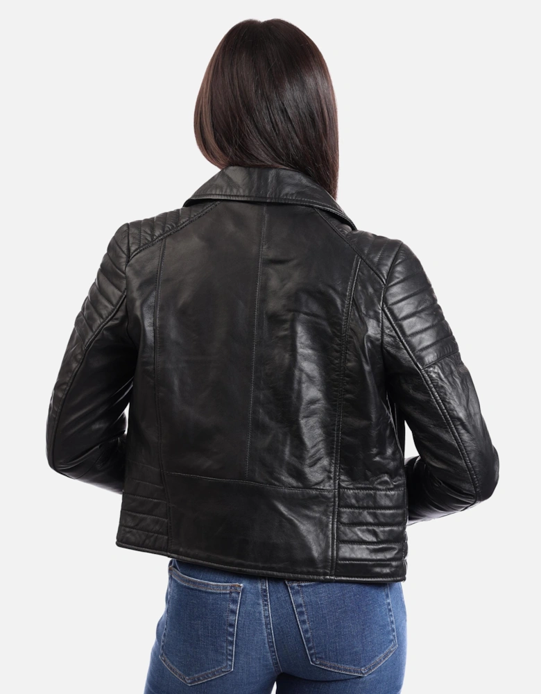Jasmine Leather Biker Jacket
