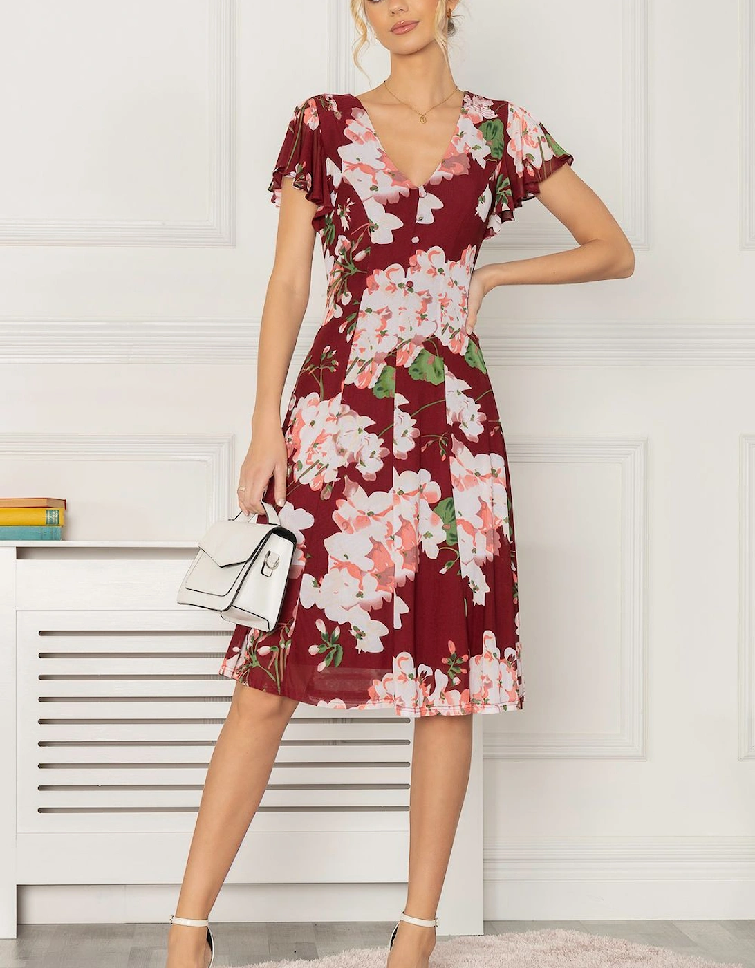 Grace Mesh Midi Dress, 2 of 1