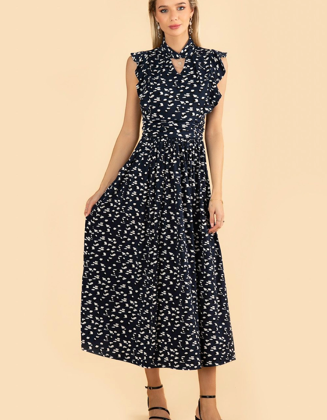 Doris Frill Shoulder Maxi Dress, 2 of 1