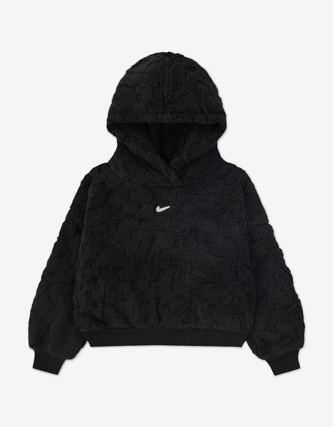 Girls Cozy PO Hood Tracksuit in Black