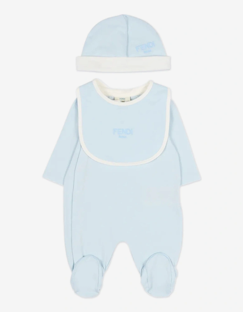 Baby Boys Logo Babygrow Set in Blue