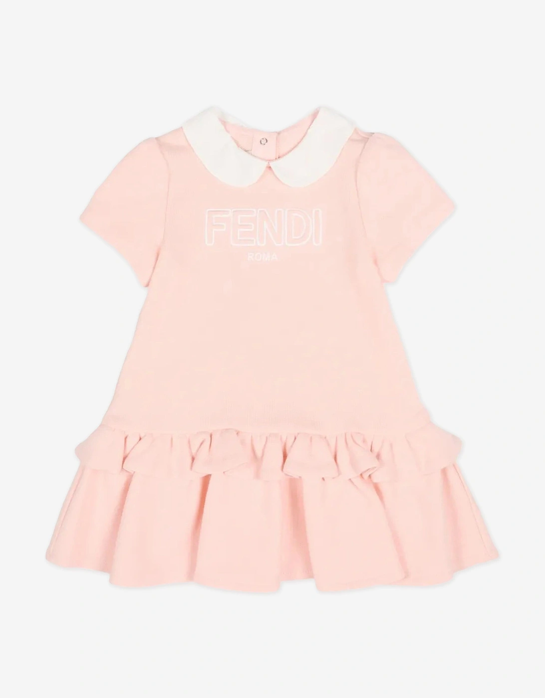 Baby Girls Logo Ruffle Dress in Pink, 3 of 2