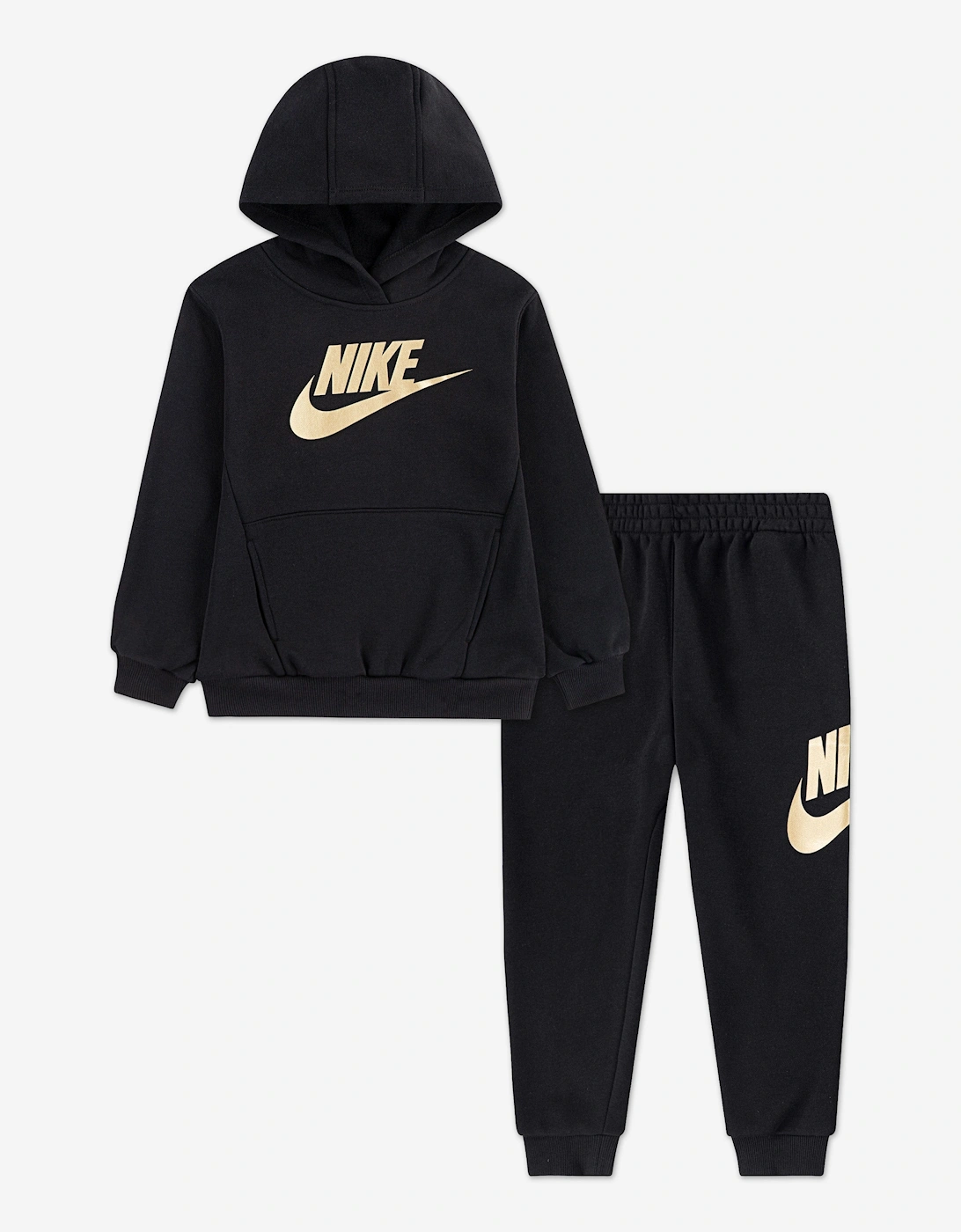 Nike Girls Black Club Fleece Tracksuit In  4 Years/5 Years Size 4 Kids