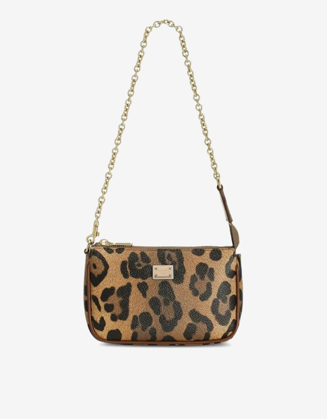 Girls Leather Leopard Print Shoulder Bag in Brown (16cm), 5 of 4