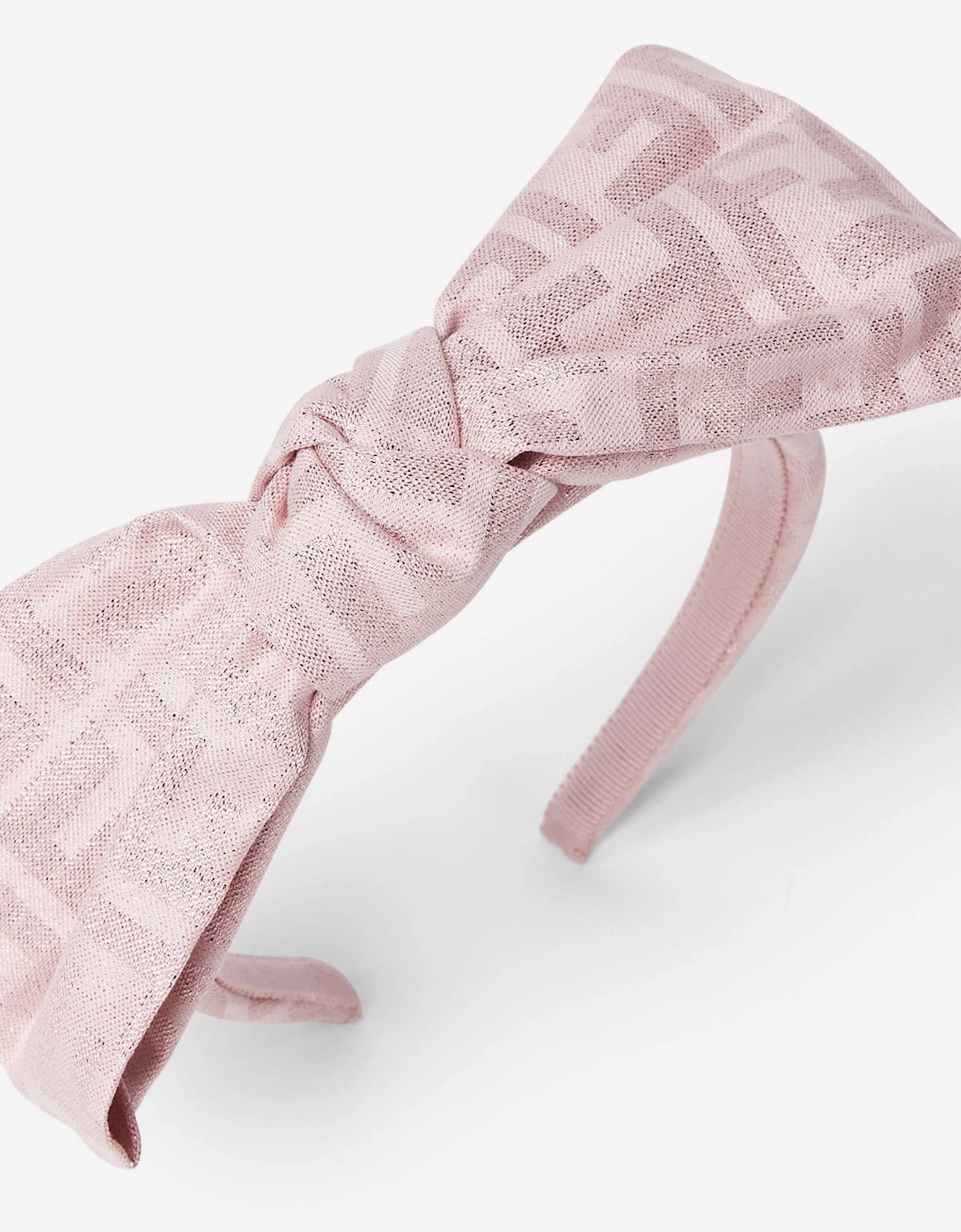 Girls FF Bow Headband in Pink