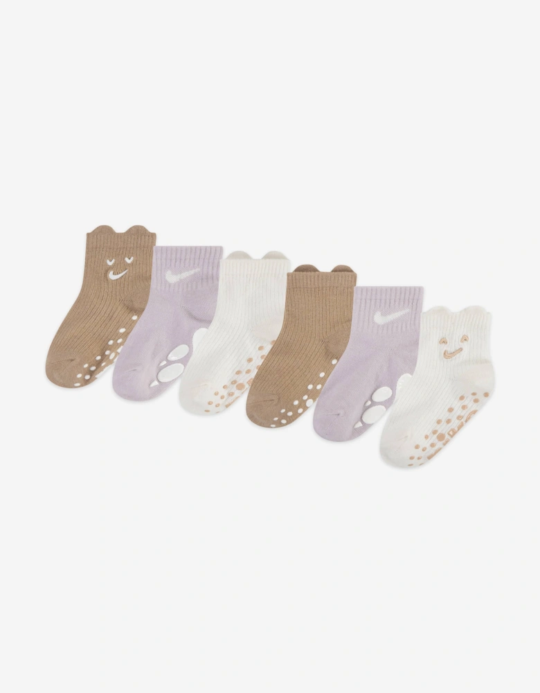 Baby Cozy Comfort 3 Pack Ribbed Socks Set in Beige