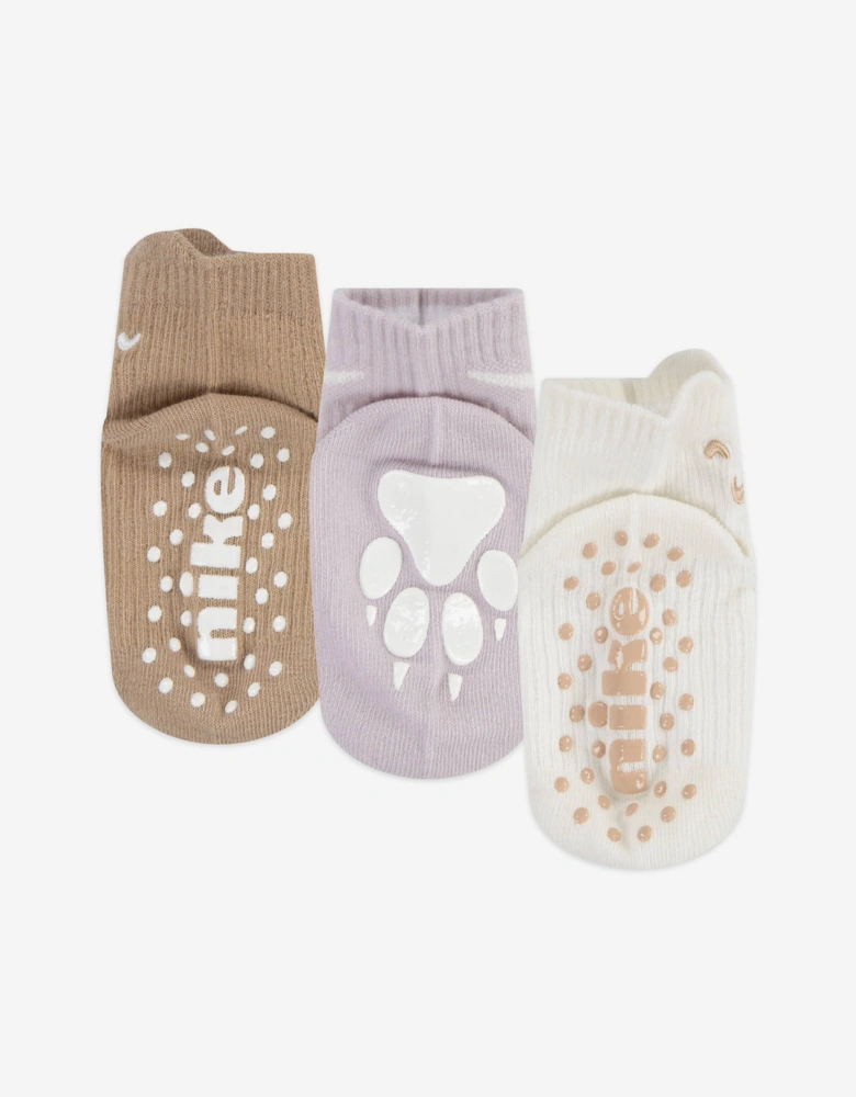 Baby Cozy Comfort 3 Pack Ribbed Socks Set in Beige