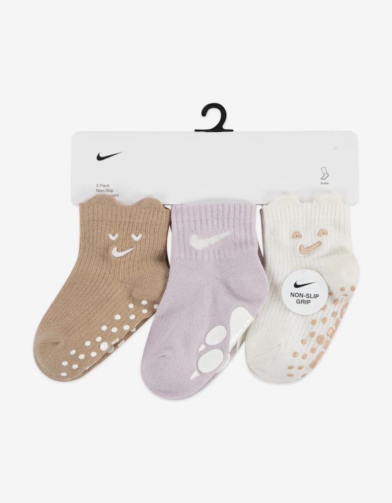 Baby Cozy Comfort 3 Pack Ribbed Socks Set in Beige