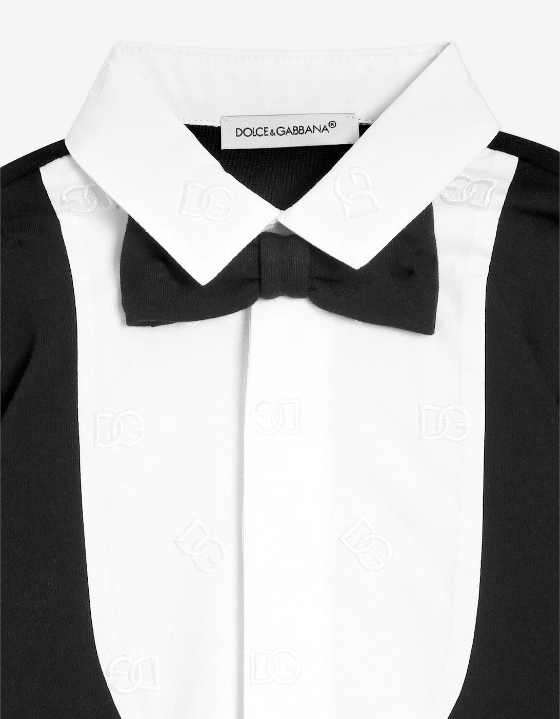 Baby Boys Tuxedo Babygrow in Black