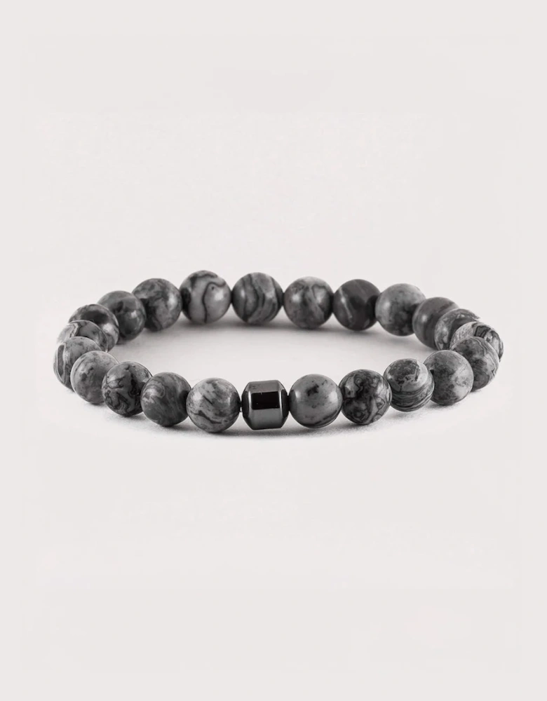 Labradorite Beaded Stretch Bracelet