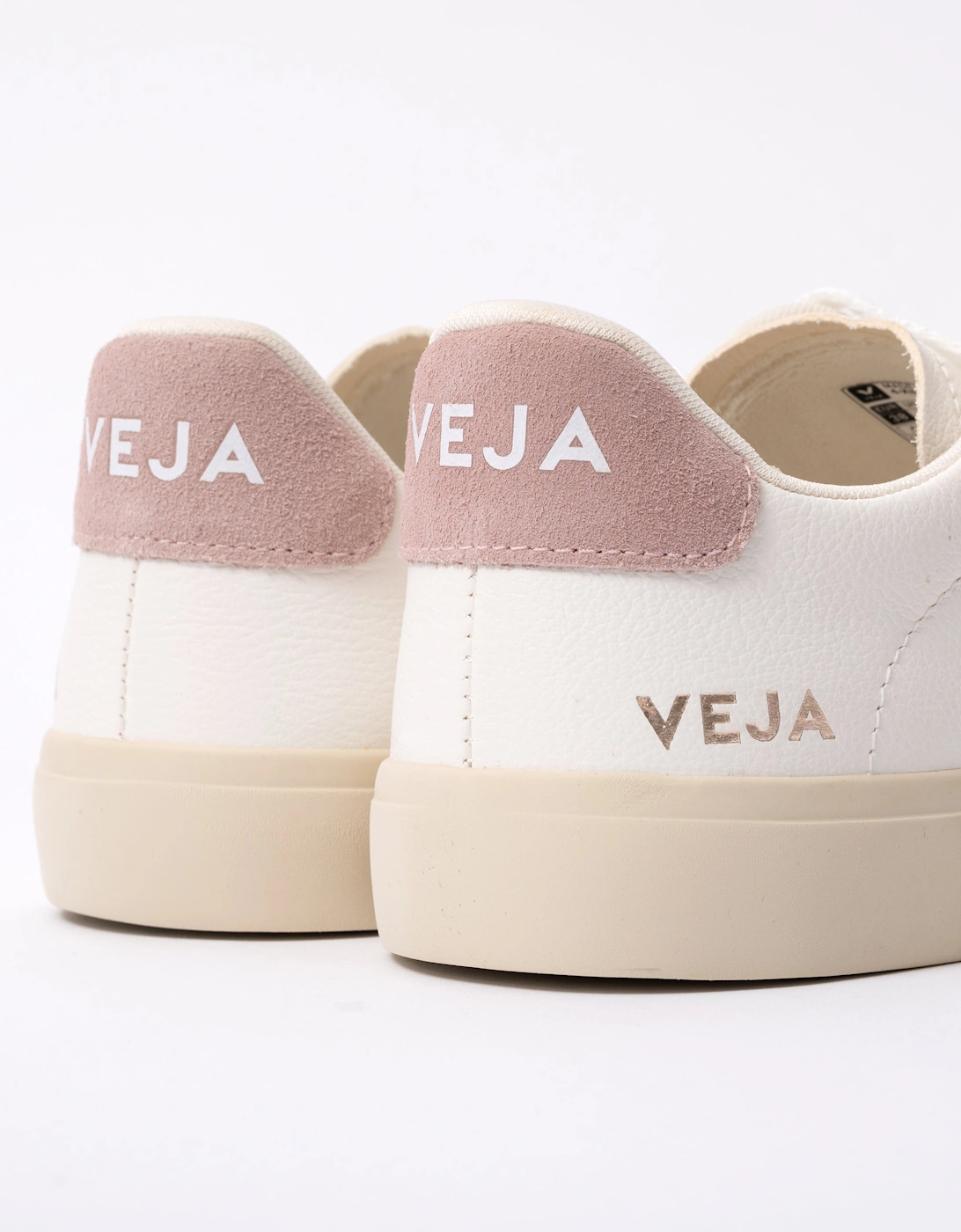 Campo Leather Womens Trainers - White/Babe