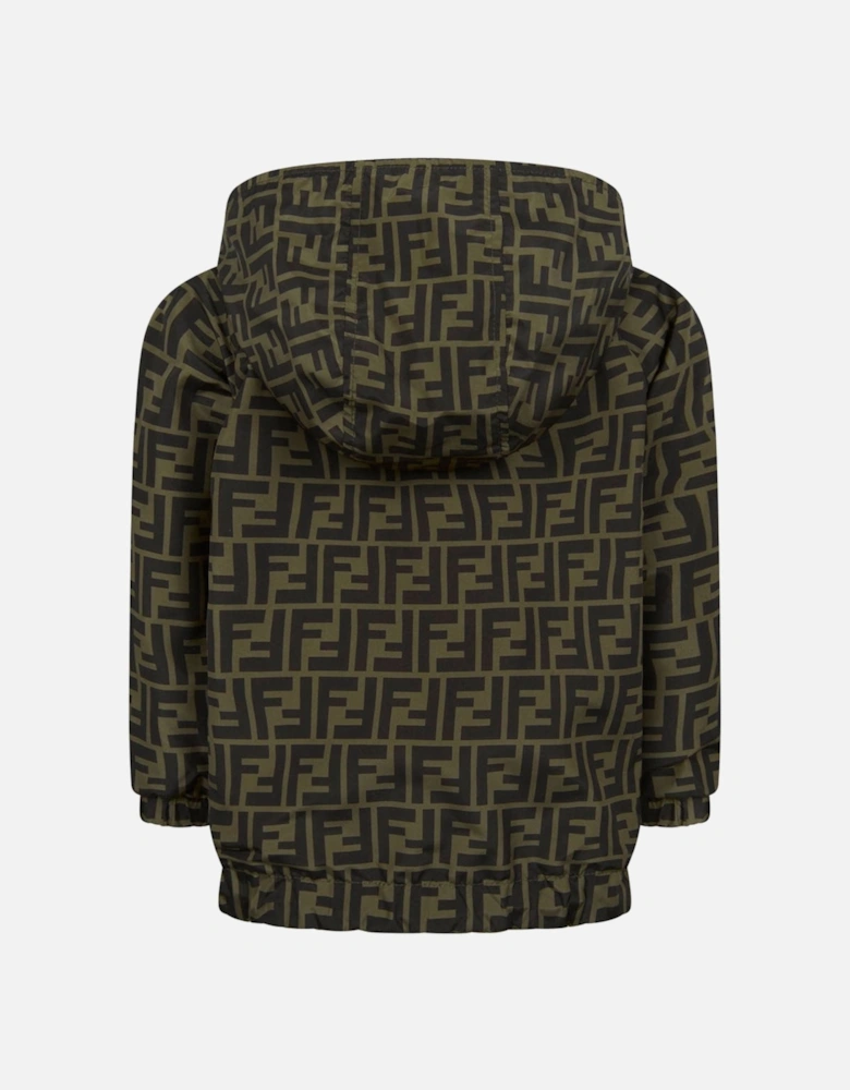 Kids Reversible FF K-Way Jacket in Black